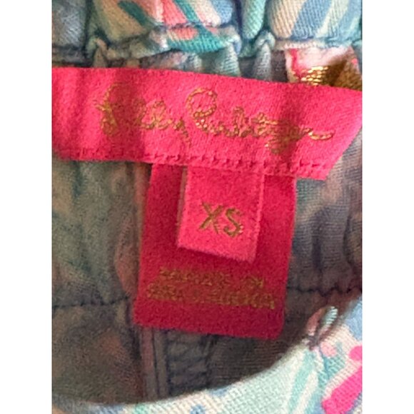 Lilly Pulitzer Kaylene Shorts Modal Tencel Fish Kiss Zanzibar Tie Waist XS - Picture 6 of 12